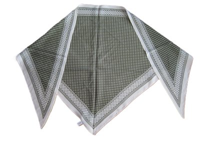 Prickig Trekantig Scarf Grön Vit