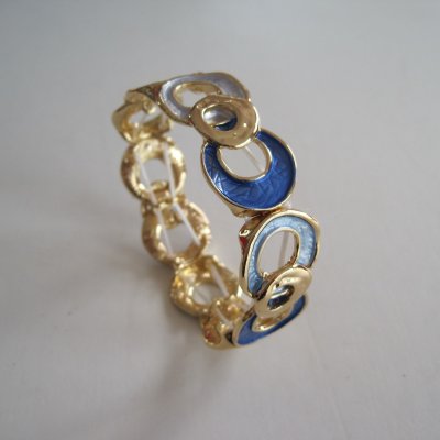 Elastiskt Armband Geometriskt Blått Guld