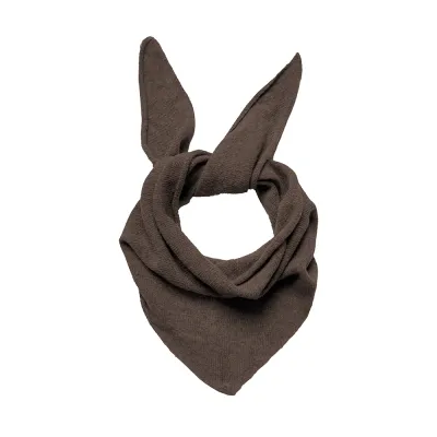 Mörkbrun Trekantig Scarf Ullmix