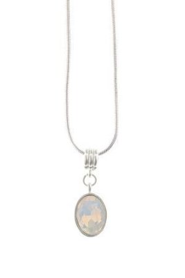 Halsband med vit sten Lotta Design of Sweden
