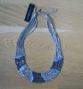 Halsband Hematit Silverpläterade Pärlor Magda Dansk Smykkekunst