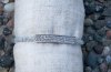Elastiskt Armband Facettslipade Stenar Ljusgrå