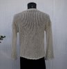 Beige Stickad Bomullskofta