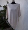 Beige Poncho Ull-Kashmir Mix