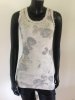 Beige Grått Blommigt Linne Tanktop