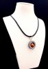 Halsband Hematit Med Orange Pärla Selma Magnani Smyckesdesign