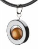 Halsband Hematit Med Orange Pärla Selma Magnani Smyckesdesign
