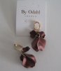 By Odahl Örhängen Löv Mörkbrun Silk