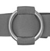 Grått Läderarmband Med Silverdetalj Dansk Smykkekunst