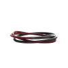 Läderarmband THORDIS SLIM Vinrött Hematit. Dansk Smykkekunst