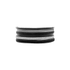 Läderarmband THORDIS Svart Grå. Dansk Smykkekunst