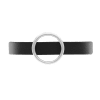 Svart Läderarmband Med Silverdetalj THORDIS Dansk Smykkekunst