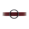 Vinrött Läderarmband Med Hematitdetalj THORDIS RING Dansk Smykkekunst