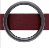 Vinrött Läderarmband Med Hematitdetalj THORDIS RING Dansk Smykkekunst