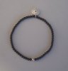Elastiskt Grått Armband Velvet Silver Dansk Smykkekunst