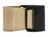 Svart Läderarmband med gulddetalj Dansk Smykkekunst