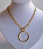 Guldpläterat Halsband CIRCLE. Dansk Smykkekunst