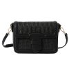 Svart liten axelremsväska clutch