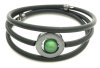 Gummiarmband Dilba Hematit/Grön. Magnani Smyckesdesign