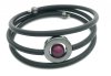 Gummiarmband Dilba Hematit/Lila. Magnani Smyckesdesign