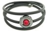 Gummiarmband Dilba Hematit/Röd. Magnani Smyckesdesign