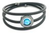 Gummiarmband Dilba Hematit/Turkos. Magnani Smyckesdesign