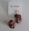 By Odahl Örhängen Löv Mörkbrun Silk