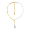 Halsband Pärlmix Guldpläterat