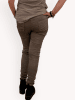Gemini - Ilma Taupe Glansiga Stretchiga Byxor