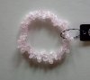 Elastiskt Armband Rosa Bergkristaller