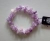 Elastiskt Armband Lila Bergkristaller