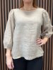 Gemini - Xana Beige Linneblus Halvlång Ärm