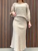 Gemini - Xana Beige Linneblus Halvlång Ärm