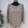 Gemini - Elisa Beige Stickad Tröja Med Lurex