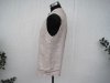 Beige Ärmlös Linneblus. Made in Italy
