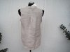 Beige Ärmlös Linneblus. Made in Italy