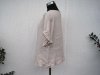 Beige Linneblus med liten volang