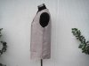 Gråbeige Taupe Ärmlös Linneblus. Made in Italy
