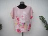 Rosa Linneblus med blommor. Puro Lino