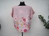 Rosa Linneblus med blommor. Puro Lino