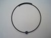 Halsband Svart Choker Hematit Med Grå Pärla