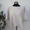 Beige Kort Ponchotröja Med Halvlång Ärm