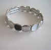 Elastiskt Armband Grått Silver