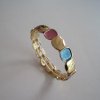 Elastiskt Armband Pastellfärger Och Guld