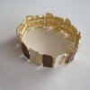 Elastiskt Armband Brunt Guld