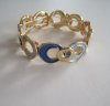 Elastiskt Armband Geometriskt Blått Guld