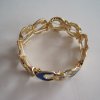 Elastiskt Armband Geometriskt Blått Guld