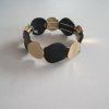 Elastiskt Armband Svart Guld