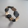Elastiskt Armband Svart Guld