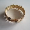Elastiskt Armband Brunt Beige Guld